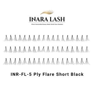 INR-FL-5 Ply Flare Short Black