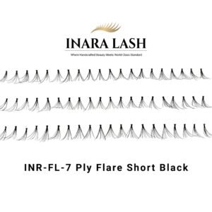 INR-FL-7 Ply Flare Short Black
